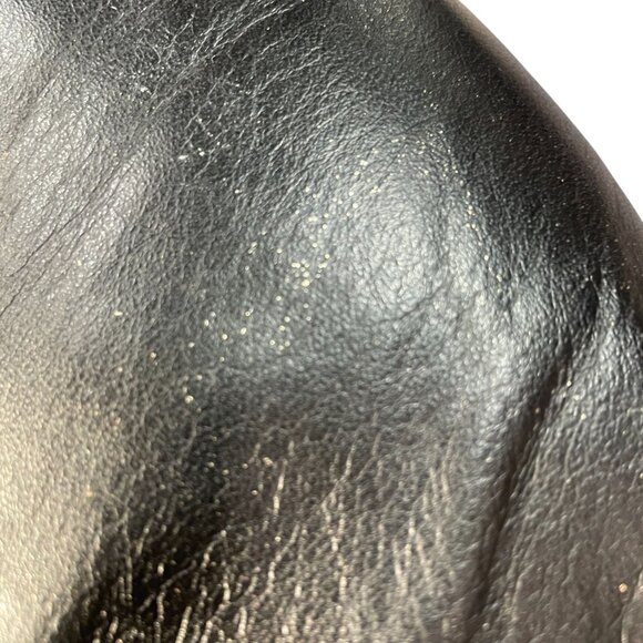 Vintage Black Leather Oversized Jacket Exotic Korea Moto Streetwear Baddie XL - Picture 5 of 16